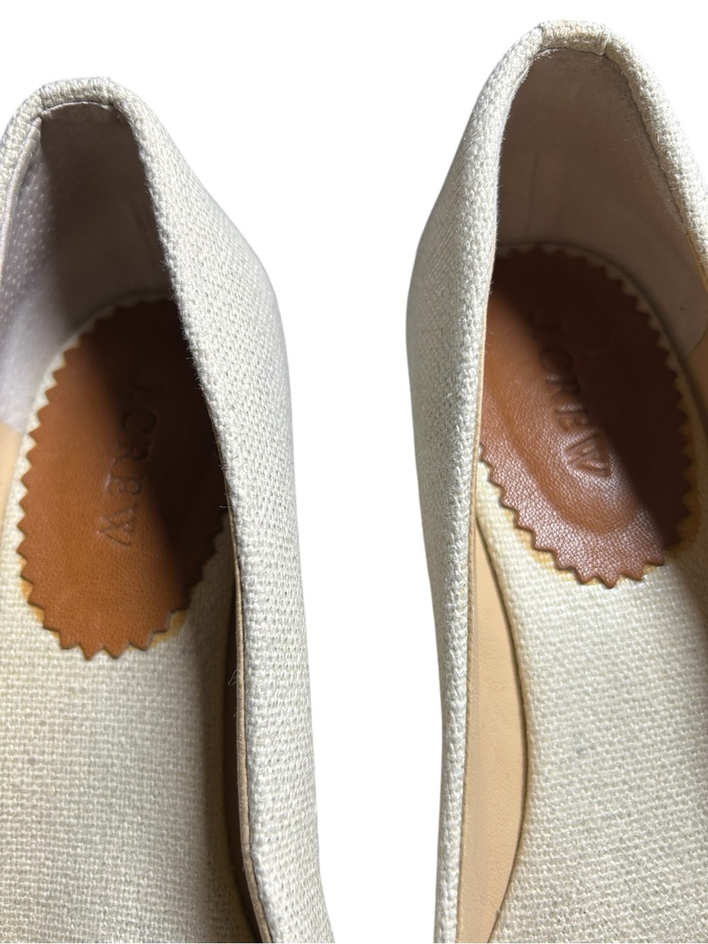 J.Crew Seville Espadrille Wedge Sandals Beige Canvas Jute Platform Size 9 - Picture 6 of 7